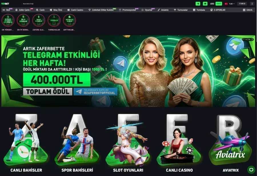 Zaferbet ekran görüntüsü